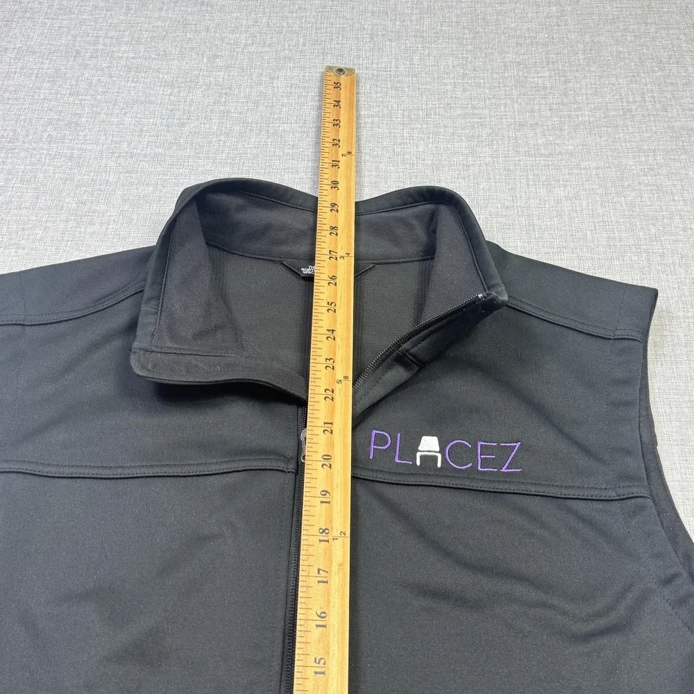 The North Face Windbreaker Vest Mens XL Black Full Zip Softshell Lined Pockets